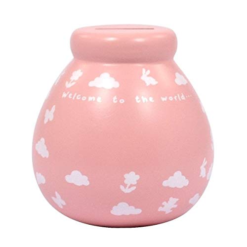 Personalised Baby Girl Pot of Dreams With Pink Letters Money Pot Gift