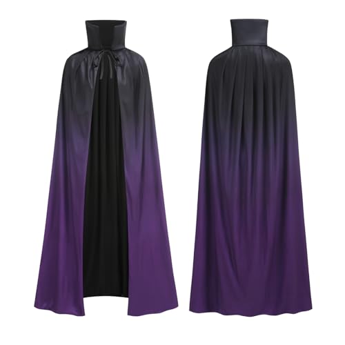 Adult Stand Collar Reversible Cloak Masquerade Cape for Halloween 47''