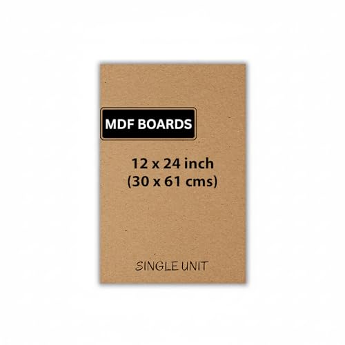 Image of ArtzFolio MDF Board 2.1mm Thick Cutout Sheets for DIY Art Craft Project | Unfinished Sides Engineered Wood Blanks for Paintings, Laser, Engraving | 12x24 inch (30x61 cms) | Single Piece