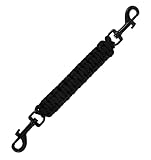 Dog Collar Safety Clip, Handmade Backup Strap with Double-Ended Clasp, Secure Connector for Prong Pinch Collars Leash Harness Accessories (Black)​