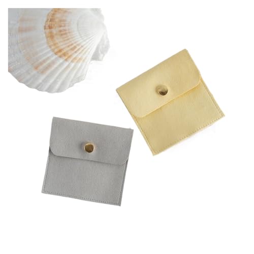 Bolsas embalaje para joyería en gamuza microfibra negra con broche premium 6