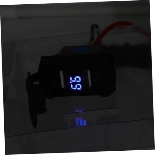 Cargador USB doble para coche Alipis con voltímetro impermeable de nylon 5V 4.2A 2