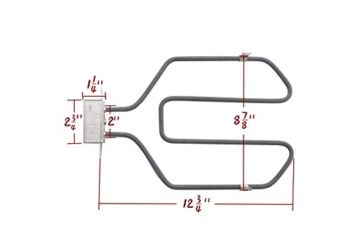 Unifit 120V Ac 15A Electric Smoker/Grill Analog Adjustable Temperature Controller Heating Element Replacement Kits Up To 1750 Watts (1 Set) #TOP2