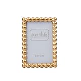 Jaye's Studio Gracie Pearl Picture Frame Gold, 4x6 Photo Frame for Desk Bedroom...