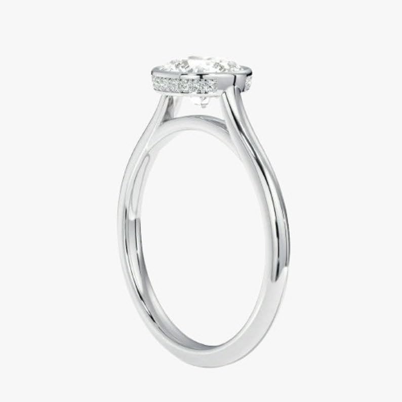 Bague solitaire moissanite en argent 925 étincelante et raffinée - 2