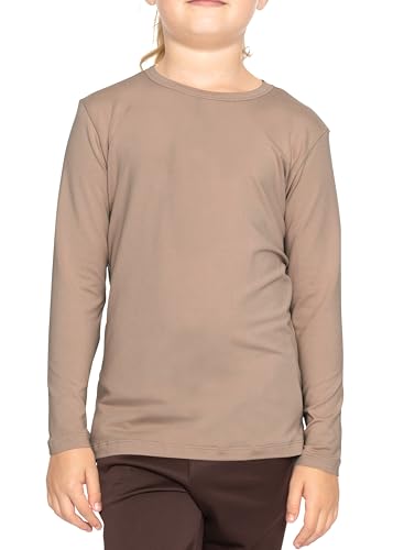 Image of Shirts for Girls Long Sleeve Crew Neck Top, Hoodie or 3 /4 Sleeve Soft Stretch Kids Lightweight Size 2-16