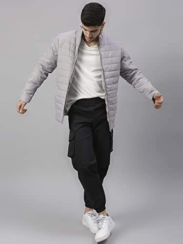 Image of Dennis Lingo Men's Solid Long-Sleeve Regular Fit Puffer Jacket - Waterproof, Lightweight, Casual Winterwear for Men