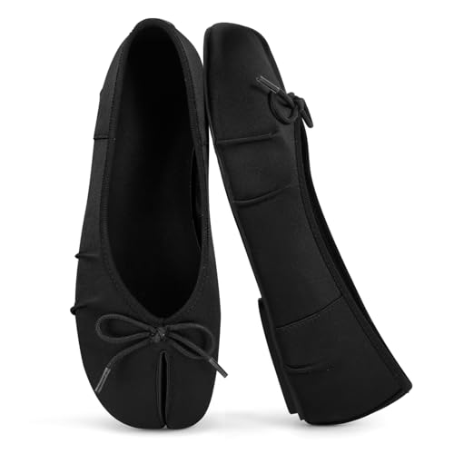 Image of Tabi Shoes Women Split Toe Shoes Wide Width Ballet Flats Comfort Casual Work Shoes for Women Office