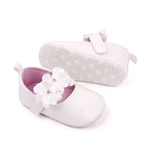 Baby Girls Boys Sandals Infant Toddler Shoes Newborn First Walkers Crib Shoes Lightweight Sneakers (White, 4 Infant)4