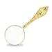 Handheld Magnifying Glass, 5X 45MM Gold Handle Magnifier for Reading, Close Work, Hobbies, Inspection, Science and Crafts