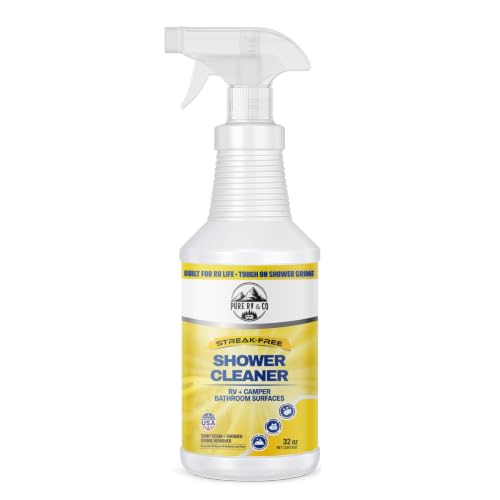 Shower Cleaner 32oz Spray - RV Bathroom Cleaner for Fiberglass & Plastic | Removes Hard Water...