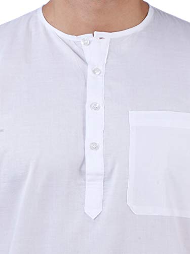 Image of Rajubhai Hargovindas Men's Pure Cotton Short Kurta | Pack of 4 |