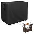 Guisong Outdoor Bar Cart Cover for Outdoor Rolling Wicker Bar Table Set 44"x19"x36", Waterproof Dustcover for Outside Serving Cart, Heavy Duty Out door Beverage Cooler Covers
