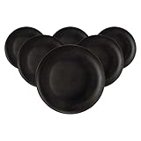 Seltmann Weiden Liberty Velvet Black Frühstücksteller 6er Set, 23 cm, Runde Dessertteller mit mattem Finish, Spülmaschinen- und Mikrowellenfest, Porzellan, Schwarz