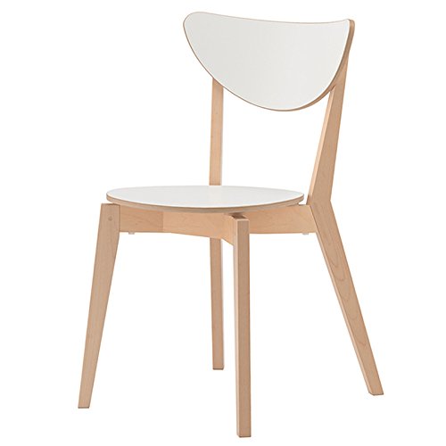 椅子 YZRCRKSilla de Comedor Moderna de Madera Maciza Silla de Jardín de Madera Maciza Silla de Jardín 470 * 500 * 810mm Silla de Ordenador (Color Blanco)