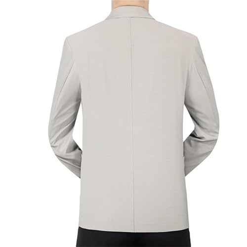 Men's Gray White Thin Slim Fit Blazers Korean Style Spring Fashion Business Casual Sports Coat Suit Jacket2
