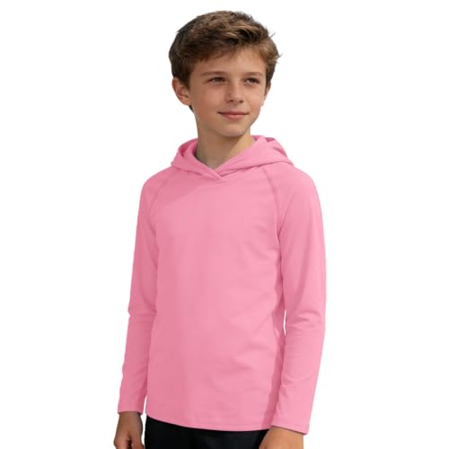 Sudadera ligera con capucha para niños y niñas, ideal para actividades al aire libre. Top de verano con capucha para el sol, manga larga, ropa deportiva informal para niños y niñas. (11-12 Years)