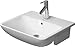 Produktbild Duravit ME by Starck Halbeinbauwaschtisch, 3 Hahnlöcher, Überlauf, mit Hahnlochbank, 3 Hahnlöcher, 550 mm, Farbe: Weiß seidenmatt