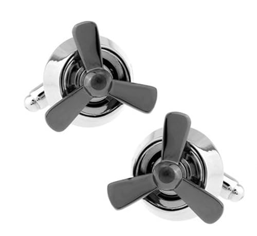 SYAVR Gemelos y Pernos de hélice de Ventilador eléctrico Negro de Acero de tungsteno