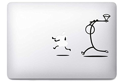 Anakiss Stickers pour Macbook Poursuite Hache Noir Taille Unique Autocollant