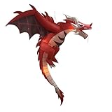 Ochine Halloween Inflatable Hanging Fire Dragon Decor Halloween Decorations, Inflatable Blow Up Flying Dragon with Light for Indoor Outdoor Halloween Party Decor