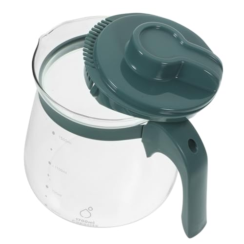 TOVINANNA 耐熱ガラス製大容量ティーポット 曲線ハンドル設計 茶葉 果実 花茶対応 家 オフィス レストラン用