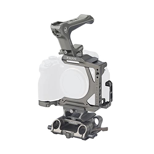 TILTA Half Camera Cage Pro Kit Compatible with Sony A7R V with Compact NATO Top Handle, LWS Baseplate Adapter Type III - Image 2