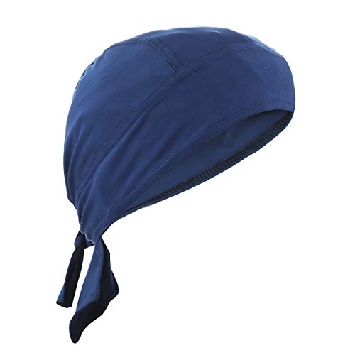 BISMAADH Stretch Lycra 4way Patka/Skull Cap Bandana - Cycling, Riding, Fashionable Helmet Liner Head Cap For Men & Women-Peacock Blue