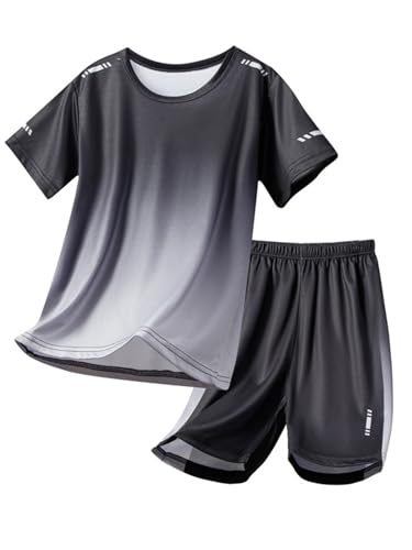Jugaoge Kids Boys Quick Dry Short Sleeve Tshirts And Shorts Set Football Sport Training Uniform Sportwear2