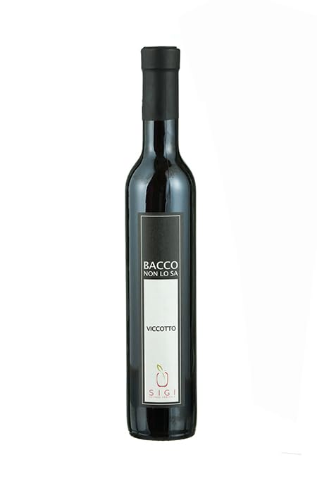 SIGI Azienda Agricola "BACCO NON LO SA" VICCOTTO (sweet wine tipically from the Marche region) | 100% Artisanal and Natural | Handmade and Made in Italy | Bottle 50cl.