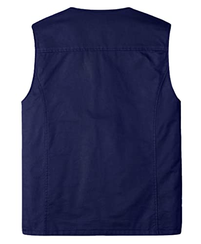 Men's Lightweight Casual Vest Outdoor Cotton Vest Breathable Multi-Pocket Waistcoat Fishing Safari Travel Vests2