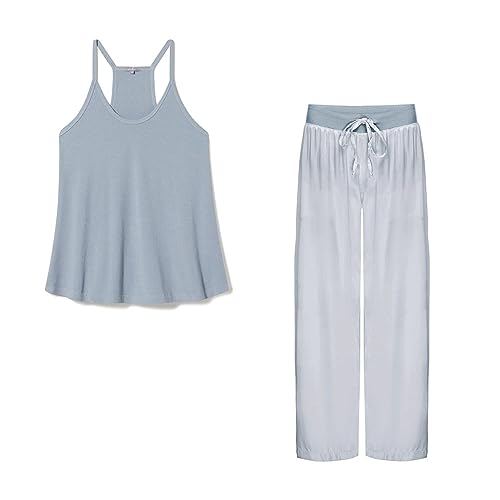 pj harlow womens Cami/Jolie Pajama Set, Morning Blue, Large US