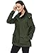 WenVen Women's Spring Lightweight Coat Military Cargo Jacket (Army Green, 3XL)