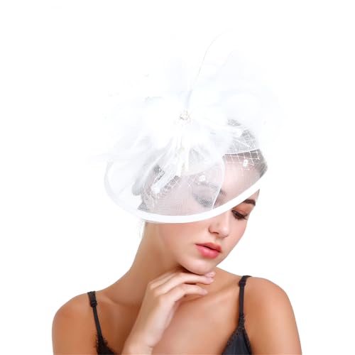 Chapeau élégant en maille pour mariage et soirées d'été en plein air