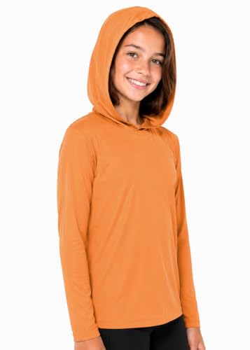 Image of Shirts for Girls Long Sleeve Crew Neck Top, Hoodie or 3 /4 Sleeve Soft Stretch Kids Lightweight Size 2-16