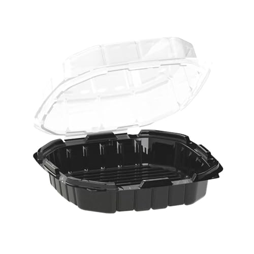 Anchor Packaging 4669020 Blk/Clr 9 in. Sq x 3 in. Container - 100 / CS