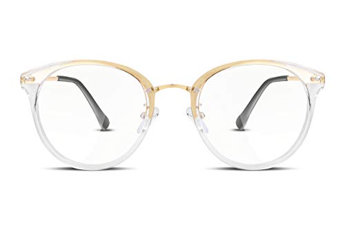 FEISEDY B2260 B2260 Women's Glasses Frame, Round Glasses, Large Size, Highly Durable, Unisex