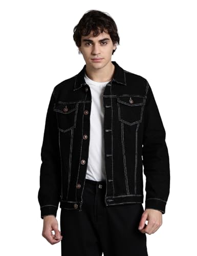 Image of INKD Men's Standard Length Cotton Blend Stretch Stylish Denim Jacket | Denim Jacket for Man | Men's Jackets