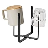 山崎実業(Yamazaki) ポリ袋エコホルダー ブラック 約W12×D9.5×H16.5cm タワー tower 卓上ゴミ箱 三角コーナー 水切り スリムに折り畳める 6788