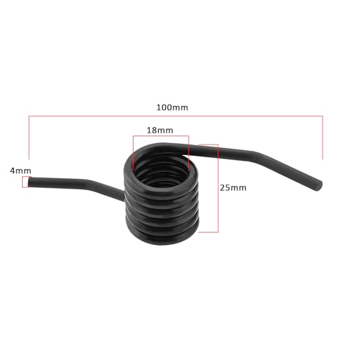 The Lord of the Tools 2 Stück Hydraulikheber Jandle Feder Drehmomentfeder Wagenheber Zubehör Passend für 3-4 Tonnen Hydraulikheber und Horizontalheber Schwarz 100 X 25 Mm