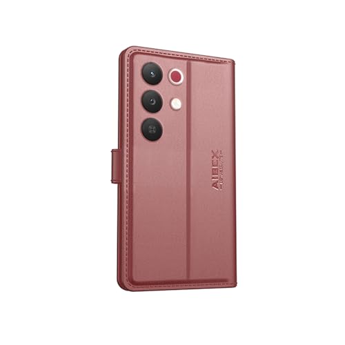 Image of AIBEX Compatible for Realme Narzo 90X 5G / Realme C85 5G / Realme 15X 5G Flip Cover Leather Finish | Inside TPU with Card Pockets | Wallet Stand | Complete Protection Flip Case Brown