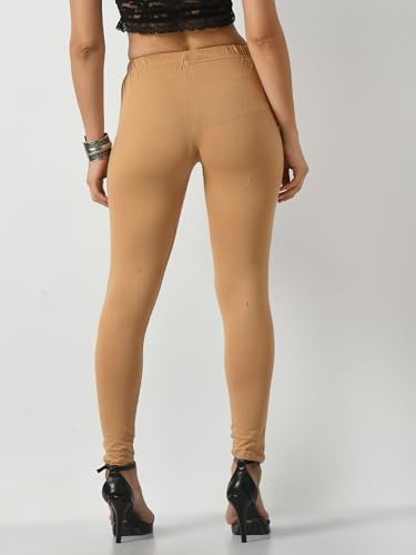 Image of Women Solid Soft Cotton Slim Fit Leggings Pans (Pack of 1)