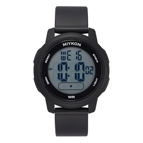 Image of Miykon Ultra-Thin Digital Watch for Men - Minimalist Waterproof Sports Watch with Large Easy to Read Display - Shockproof Resin, Super Illuminator, Stopwatch & Timer, Alarm, Dual Time, 24hr Military Time