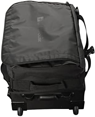 Mountain Warehouse Cargo Wheelie Bag 60L - Durable Backpack with Inner Mesh Pocket, Carry Strap & Grab Handle - Best for All Season, Camping, Hiking, Outdoors & Trekking Black