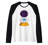 spaceman project nima Regalo perfetto Astronauta Meditazione Spaceman Carino Astronauta Spazio Uomo Maglia con Maniche Raglan