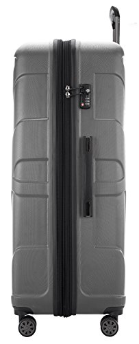 SUITLINE extra grote reiskoffer harde schaal koffer XL trolley rolkoffer met uitbreiding, zilver (zilver) - 88011063 - Image 5