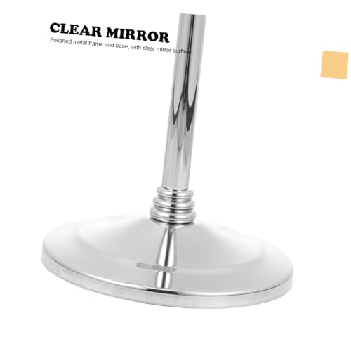 Miroir de maquillage double face avec vision claire et socle de bureau