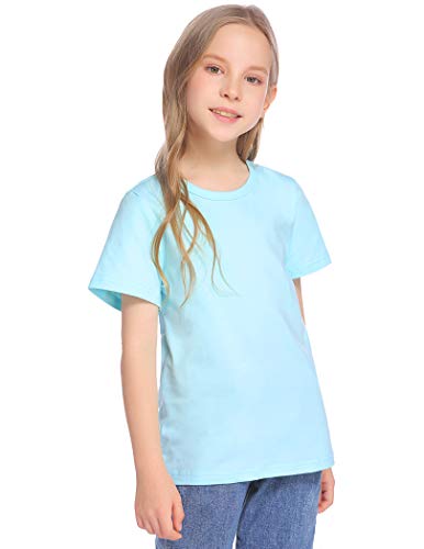 Greatchy Girls' 3-Pack Short-Sleeve Shirts Crewneck Tops Tees Size 2-7 Years Kids Tshirt #TOP4