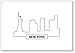 Imán para nevera de Cityscape of New York