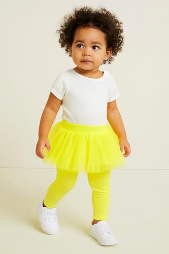 Toddler Girl Tulle Skirt Leggings – Soft Cotton Blend Leggings with Attached Tutu Skirt – Dance, Casual, or Party Outfit3